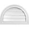Ekena Millwork Round Top Surface Mount PVC Gable Vent: Functional, w/ 2"W x 1-1/2"P Brickmould Frame, 20"W x 14"H GVPRT20X1402SF - alternate 1